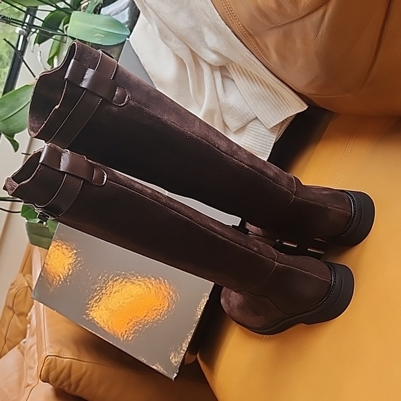 Brown Suede Knee-High Boots🇮🇹